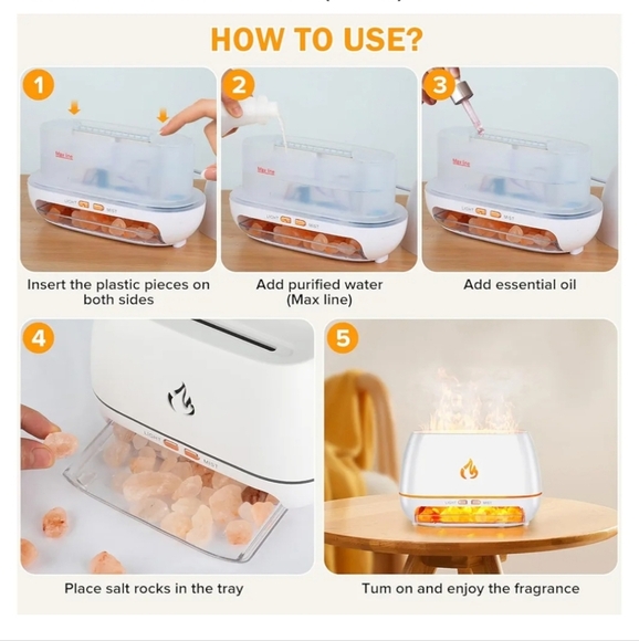 Flame Effect 3 In 1 Diffuser NEW IN BOX - Picture 8 of 16